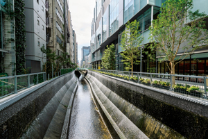 稲荷橋広場から見た渋谷川