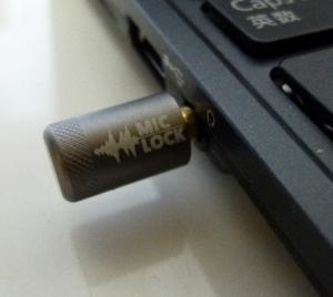 筆者撮影、WebCamera Cover マイクロック