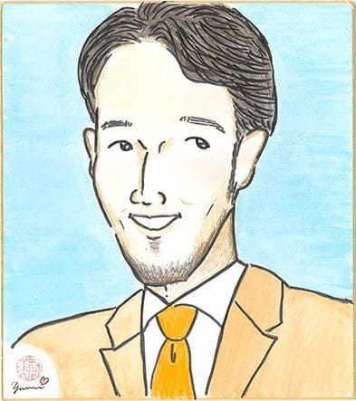 藤井淳志　元プロ野球選手、ATSH代表取締役　イラスト