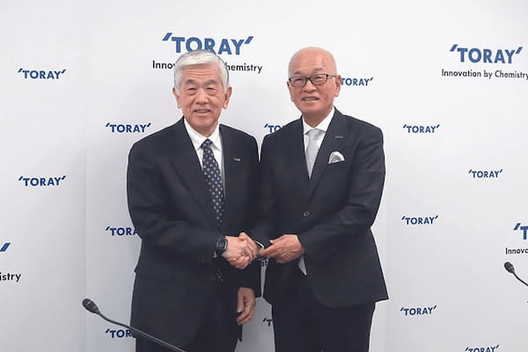 東レ社長交代会見（関）