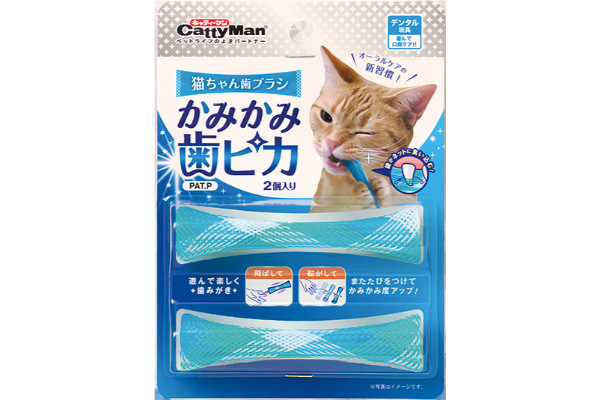 猫ちゃん歯ﾌﾞﾗｼかみかみ歯ﾋﾟｶ
